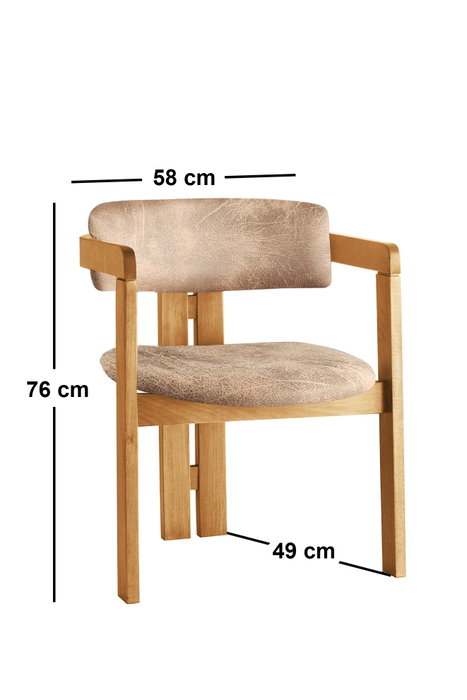 Hanah Home Silla de Roble y Beige